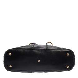 Pre Owned Yves Saint Laurent Black Leather Medium Muse Satchel