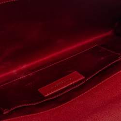 Pre Owned Saint Laurent Red Leather Y-Ligne Clutch