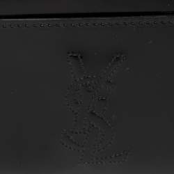 Pre Owned Yves Saint Laurent Black Patent Leather Card Holder