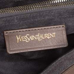 Pre Owned حقيبة سان لوران باريس ميوز تو سويدي وجلد ثلاثي اللون متوسطة