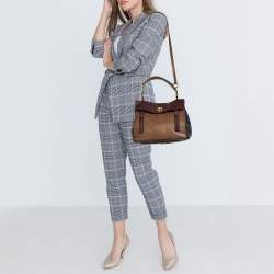 Pre Owned حقيبة سان لوران باريس ميوز تو سويدي وجلد ثلاثي اللون متوسطة