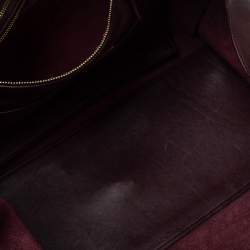 Saint Laurent Burgundy Leather Medium Cabas Y-Ligne Tote