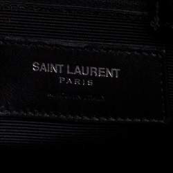 Pre Owned حقيبة يد سان لوران ساك دو جور كلاسيك صغيرة جلد رصاصي صغيرة