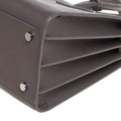 Pre Owned ح قيبة يد سان لوران ساك دو جور كلاسيك صغيرة جلد رصاصي صغيرة