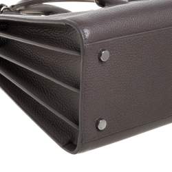 Pre Owned حقيبة يد سان لوران ساك دو جور كلاسيك صغيرة جلد رصاصي صغيرة