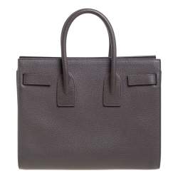 Pre Owned حقيبة يد سان لوران ساك دو جور كلاسيك صغيرة جلد رصاصي صغيرة