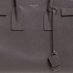 Pre Owned حقيبة يد سان لوران ساك دو جور كلاسيك صغيرة جلد رصاصي صغيرة