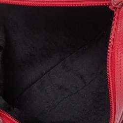 Yves Saint Laurent Red Studded Leather Y Shoulder Bag