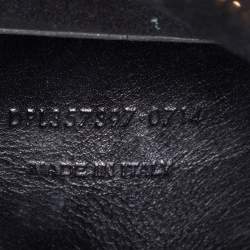 Pre Owned Saint Laurent Black Matelasse Leather Small Monogram Cabas Tote