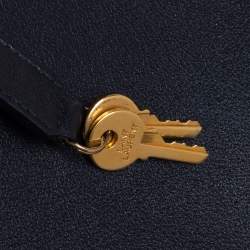 مملوكة مسبقًا Saint Laurent Navy Blue Leather Large Classic Sac De Jour Tote