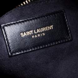 مملوكة مسبقًا Saint Laurent Navy Blue Leather Large Classic Sac De Jour Tote
