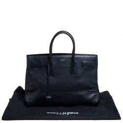 مملوكة مسبقًا Saint Laurent Navy Blue Leather Large Classic Sac De Jour Tote