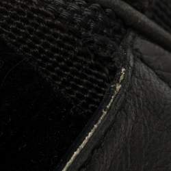 Pre Owned Yves Saint Laurent Black Canvas And Leather Messenger Bag