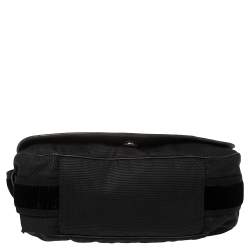 Pre Owned Yves Saint Laurent Black Canvas And Leather Messenger Bag