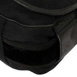 Pre Owned Yves Saint Laurent Black Canvas And Leather Messenger Bag