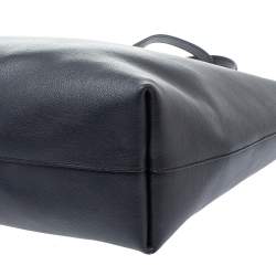 Pre Owned Saint Laurent Midnight Blue Leather E/W Shopper Tote