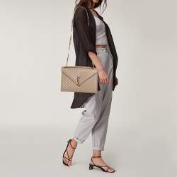 مملوكة مسبقًا حقيبة سان لوران كاساندري كبيرة قلاب جلد ماتيلاس بيج  