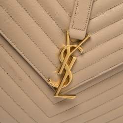 مملوكة مسبقًا حقيبة سان لوران كاساندري كبيرة قلاب جلد ماتيلاس بيج  