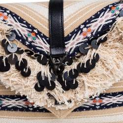 Pre Owned  حقيبة سان لوران كوليدج كانفاس بيج متوسطة بيد علوية 