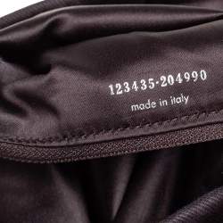 Pre Owned حقيبة سان لوران كانفاس بني وقطيفة كاهالا برباط