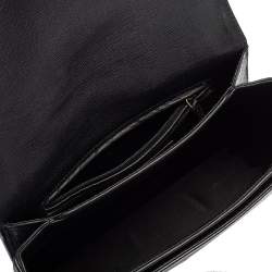 Pre Owned Yves Saint Laurent Black Leather Y-Ligne Flap Crossbody Bag
