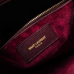 Pre Owned Saint Laurent Burgundy Leather Small Classic Sac De Jour Tote