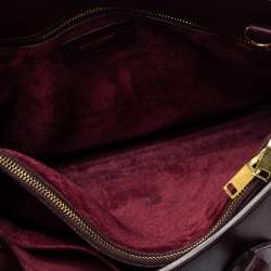 Pre Owned Saint Laurent Burgundy Leather Small Classic Sac De Jour Tote