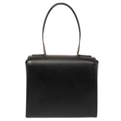 Pre Owned Yves Saint Laurent Black Leather Top Handle Bag