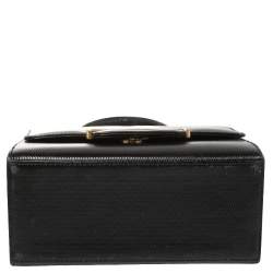 Pre Owned Yves Saint Laurent Black Leather Top Handle Bag