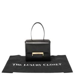 Pre Owned Yves Saint Laurent Black Leather Top Handle Bag