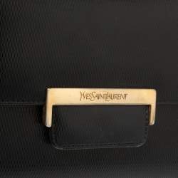 Pre Owned Yves Saint Laurent Black Leather Top Handle Bag