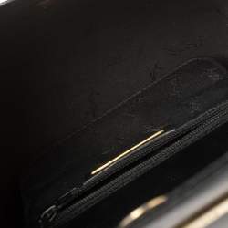 Pre Owned Yves Saint Laurent Black Leather Top Handle Bag