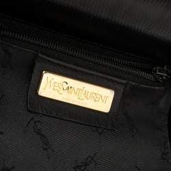 Pre Owned Yves Saint Laurent Black Leather Top Handle Bag