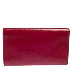 Pre Owned حقيبة كلتش سان لوران باريس بل دو جور جلد لامع فوشيا