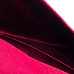 Pre Owned Yves Saint Laurent Pink Leather Y-Ligne Clutch
