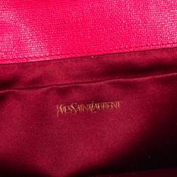 Pre Owned Yves Saint Laurent Pink Leather Y-Ligne Clutch