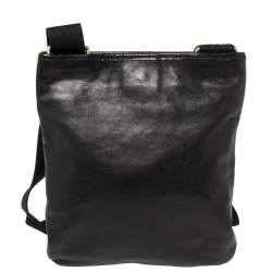 Saint Laurent Black Leather Small Vavin Messenger Bag