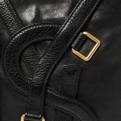 Saint Laurent Black Leather Small Vavin Messenger Bag