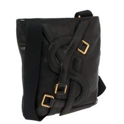Saint Laurent Black Leather Small Vavin Messenger Bag
