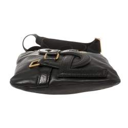 Saint Laurent Black Leather Small Vavin Messenger Bag