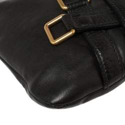 Saint Laurent Black Leather Small Vavin Messenger Bag