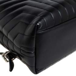 Pre Owned Saint Laurent Black Y Quilted Leather Loulou Backpack