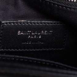 Pre Owned Saint Laurent Black Y Quilted Leather Loulou Backpack