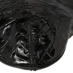 Pre Owned Yves Saint Laurent Black Patent Leather Small Metropolis Tribute Tote