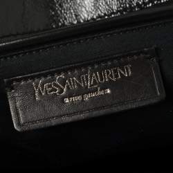 Pre Owned Yves Saint Laurent Black Patent Leather Small Metropolis Tribute Tote
