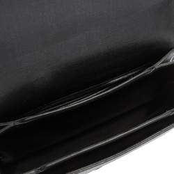 Pre Owned Yves Saint Laurent Black Leather Y-Ligne Flap Shoulder Bag