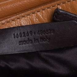 Pre Owned Yves Saint Laurent Caramel Brown Leather Muse Bowler Bag