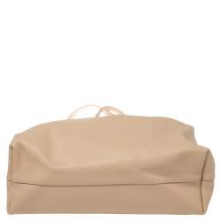 Pre Owned Saint Laurent Beige Leather E/W Shopper Tote