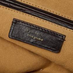 Pre Owned Saint Laurent Metallic Gold Textured Leather Medium Majorelle Tote 