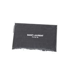 Saint Laurent Black Matelasse Leather Cassandre Shopper Tote